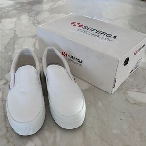 Superga White Slip-On Sneakers